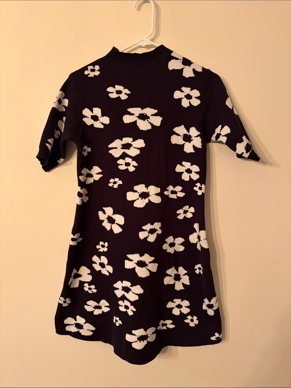 Scoop Floral Knit Mini Dress | Size Small | Like New | Mock Neck | Soft & Chic - Picture 2 of 4